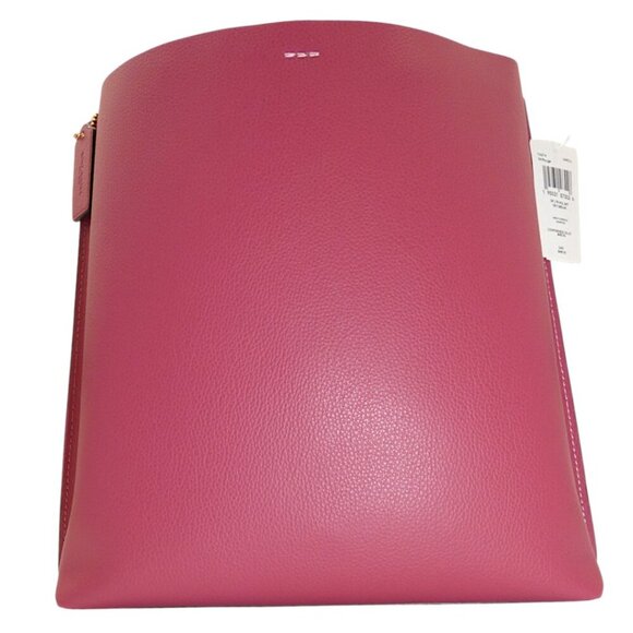 NWT Coach Mollie Bucket Bag Rouge Pink Leather Quiet Luxury Convertible Tote - Picture 11 of 14